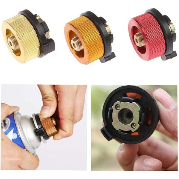 Campingmunstycke Flaska Convert Adapter Connector - Spis Connector för Butan Canister