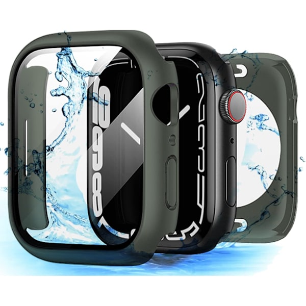 2 i 1 vanntett etui for Apple Watch 7 8 Full Wrap Protection Case