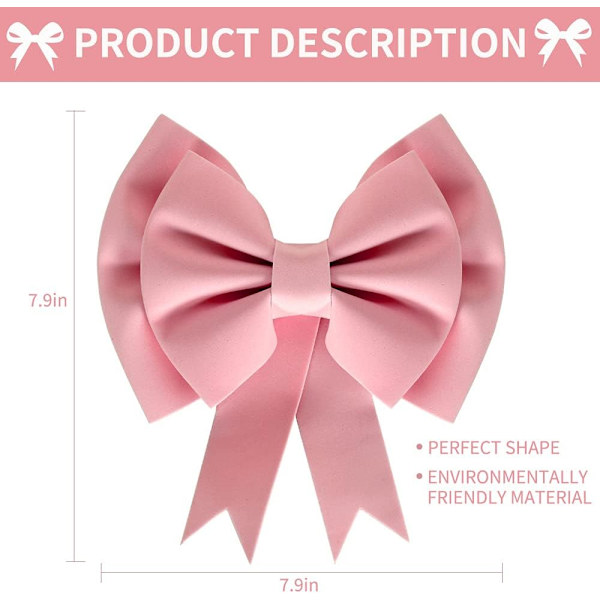 8 tum rosa rosett 3D inslagning rosetter ingen montering för krans Alla hjärtans dag present