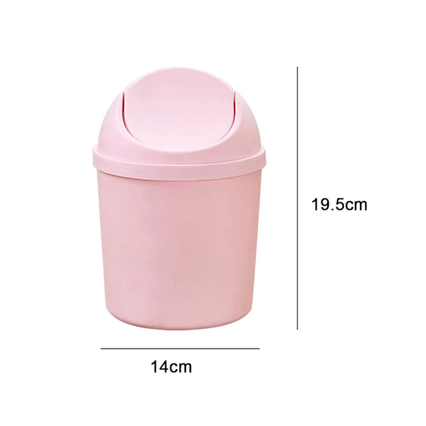 Plast Mini Soptunna Soptunna med Svinglock Tiny Desktop W