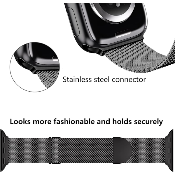 2-pak metal magnetrem til Apple Watch