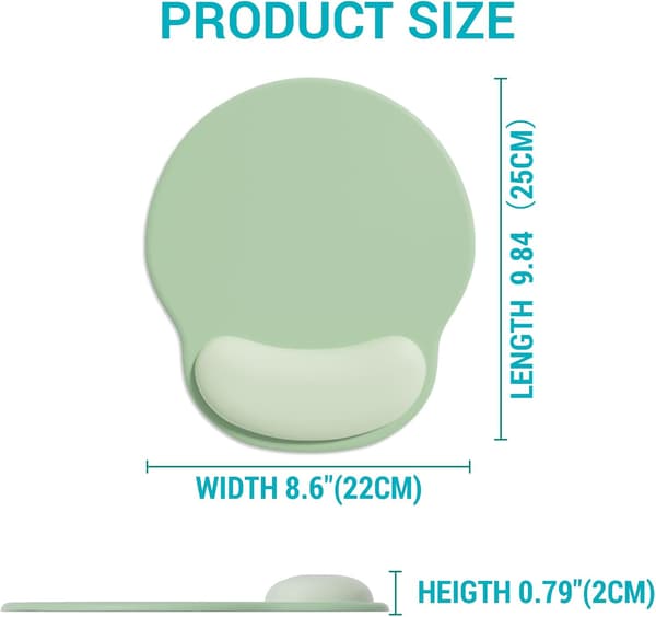 Ergonomisk musematte med håndleddsstøtte, komfortable gel-musematter med håndleddsstøtte, datamaskinmusematte med sklisikker PU-base, avlastende musematte for gaming