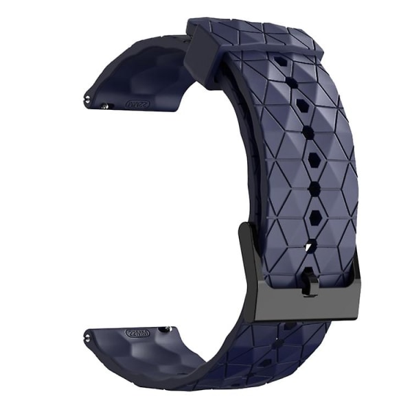 For Garmin Venu 2 Plus 20mm Fodboldmønster Ensfarvet Silikone Urrem UGY Navy Blue