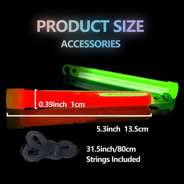 96-pack Glow Sticks, festartiklar i bulk