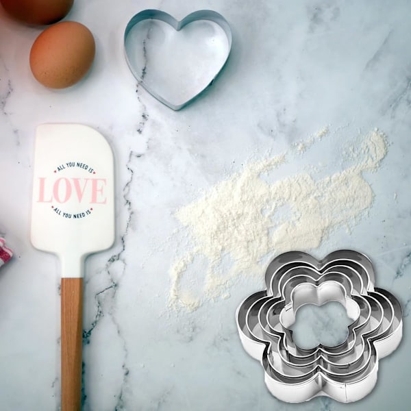 Kageformssæt (10 stk.) - Kageformssæt i rustfrit stål til bagning, fondant og kagedekoration