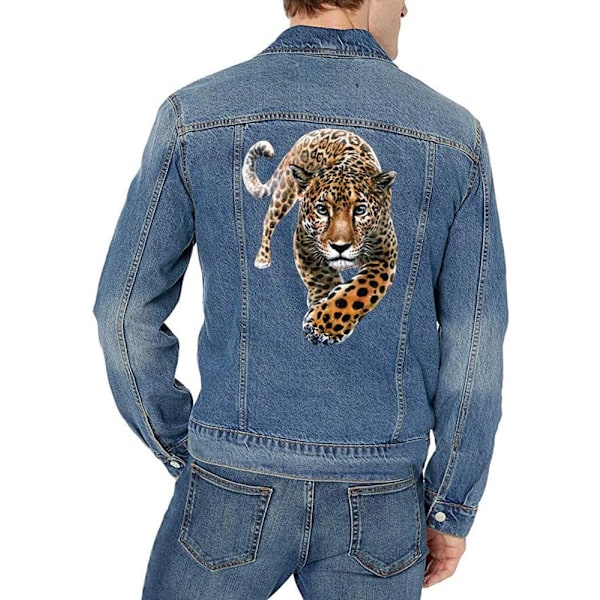 Tigerhuvud Värmeöverföring Strykjärn på Patch Dekal för Rock Jacka Tröja Jeans Ryggsäck Kläder DIY Dekoration