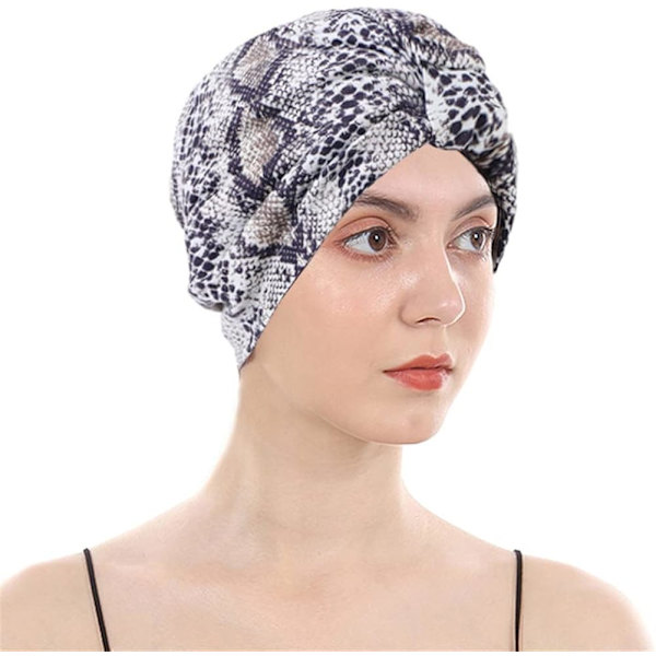 Bomullsturbaner Satin Liner Dubbellagers mössa Chemo Cap