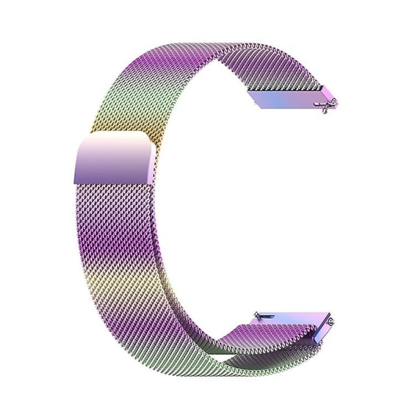 Udskiftningsrem i rustfrit stål, magnetisk Milan-modearmbånd til Samsung Galaxy Watch 3 Rainbow 22mm