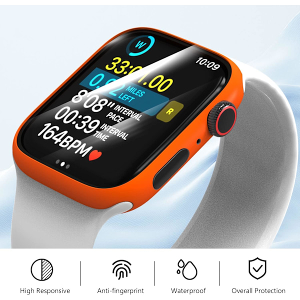 Bumperfodral med skärmskydd för Apple Watch 44 mm