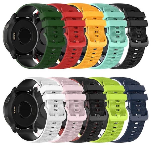 För Garminmove 3 20mm Rutiga Tvåfärgade Silikonklockarmband GOX Black-Red