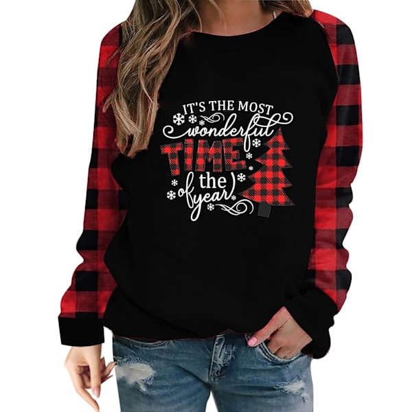 Jultröjor för kvinnor 2023 Höstmode Raglan Långärmad Pullover