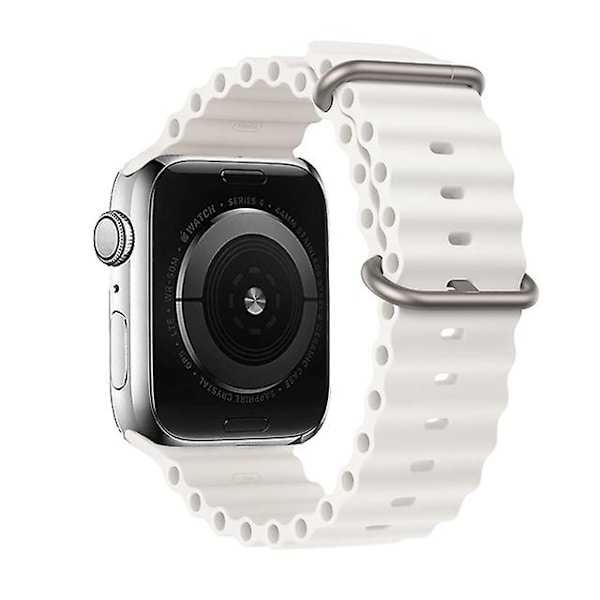 Rem för Apple Watch Ultra Band 49mm 44mm 40mm 45mm 41mm 42mm 45 Mm Armband Silikon Armband Iwatch Serie 7 8 4 5 6 3 Se Starlight 42mm 44mm 45mm 49mm