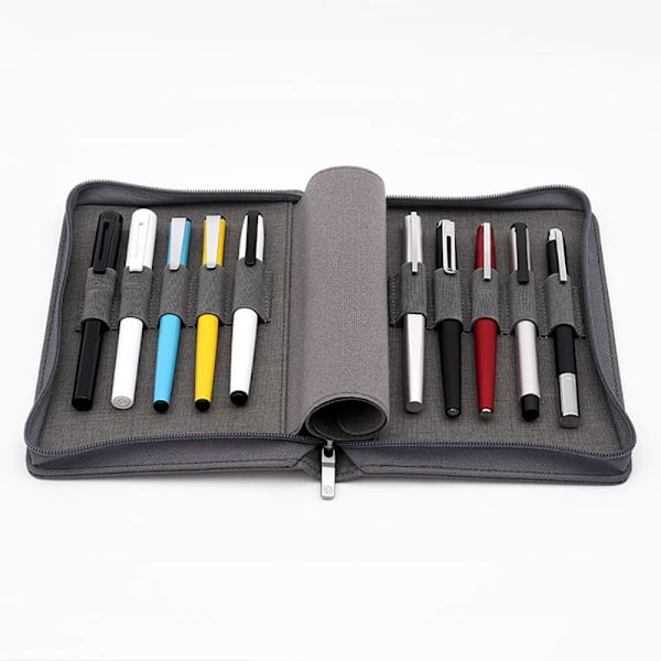 KCO n Pouch n Cse Bg for Fountin n/Rollerbll ncil Cse vilble for 10 ns - Gry Storge Wterproof n Holder