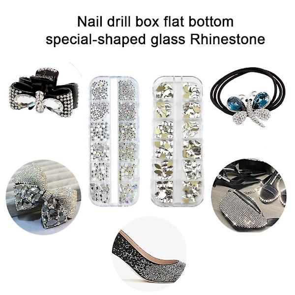 Kristall Rhinestones platta bak 3d stenar för nageldekoration hantverk style 2