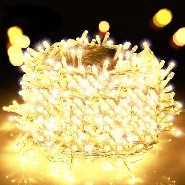 800 LED 272FT Julgransljus 8 lägen med timerfunktion, Vattentäta Twinkle Lights Fe-ljus för Julgran Fest Bröllop Gård