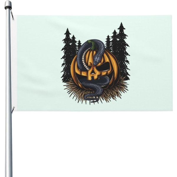 Halloween Græskar Og Slanger s til Udendørs 3x5 Dobbeltsidet Udendørs Banner Med 2 Messing Øjer  Hus Have Dekoration s Sort Sort