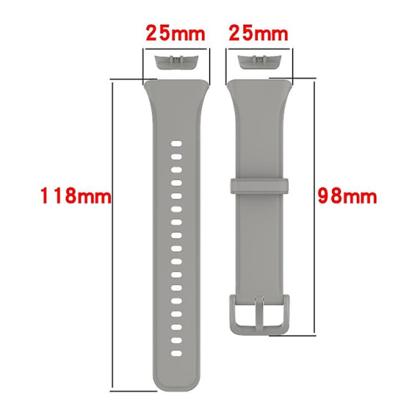 För Oppo Band 2 Solid Color Mjuk Silikon Armband LVK Red