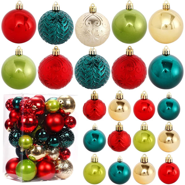 Julgransprydnader, 40 st julgranskulor set krossäkra