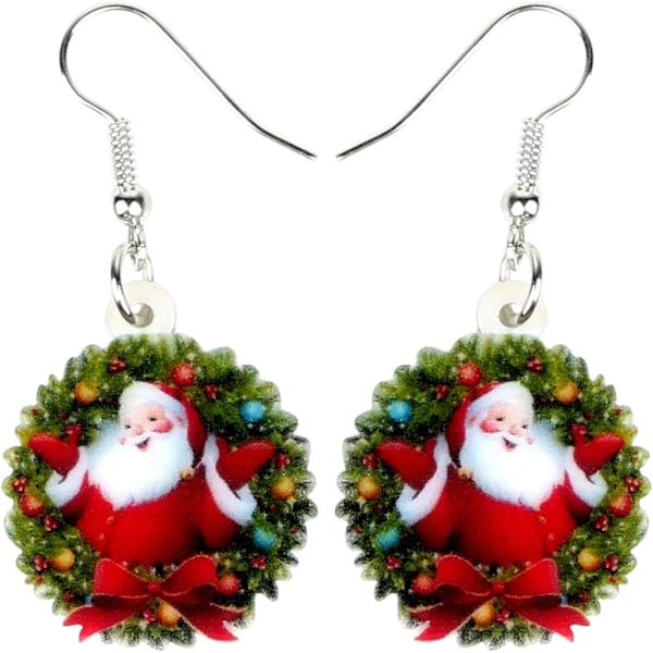 Acrylic Christmas Truck Tree Garland Earrings Drop Dangle Jewelry For Women