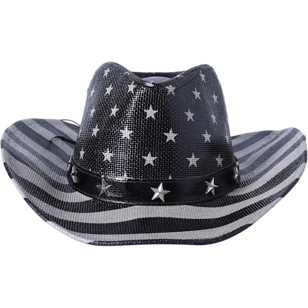 Cowboyhattar. Klassisk amerikansk flaggsommarhatt Western Cowboyhatt Halmhatt