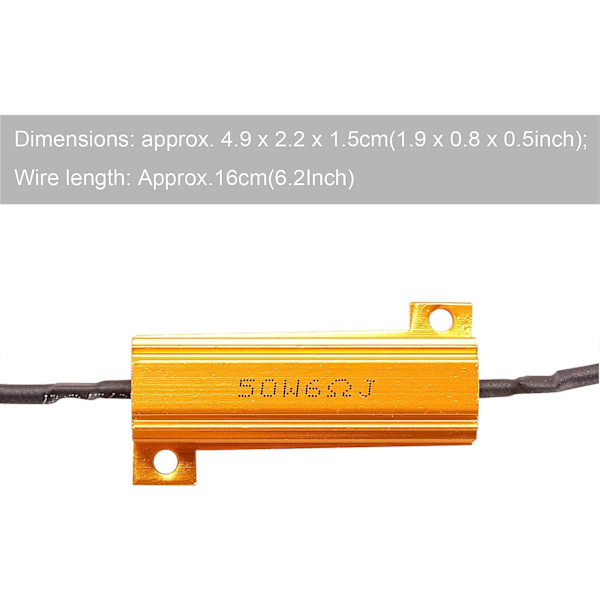 4 st 50W 6Ohm LED-belastningsmotstånd Blinkersreläadapter