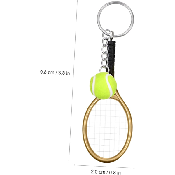 15 stk. Tennis Racket Nøglering Mini Volleyball Nøglering Nøgleringe til Tennis Racket Bulk Gaver til Voksne Sports Nøglering til Charm Flocking Miss As