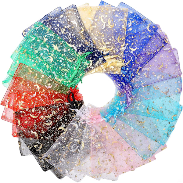 100 stk. transparente organzaposer, blandede