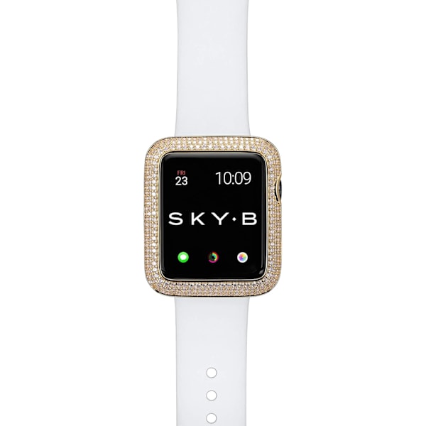 Triple Halo Beskyttende smykkeetui i gult gull for Apple Watch Series 1, 2, 3, 4, 5 - 38mm