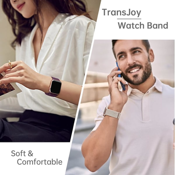Flätat stretchigt justerbart armband för Apple Watch
