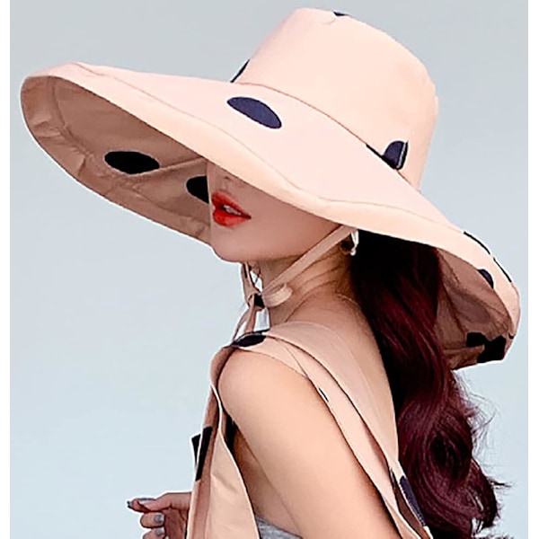 Dam solhatt Packable Reversible Bucket Hat UV solskydd bred