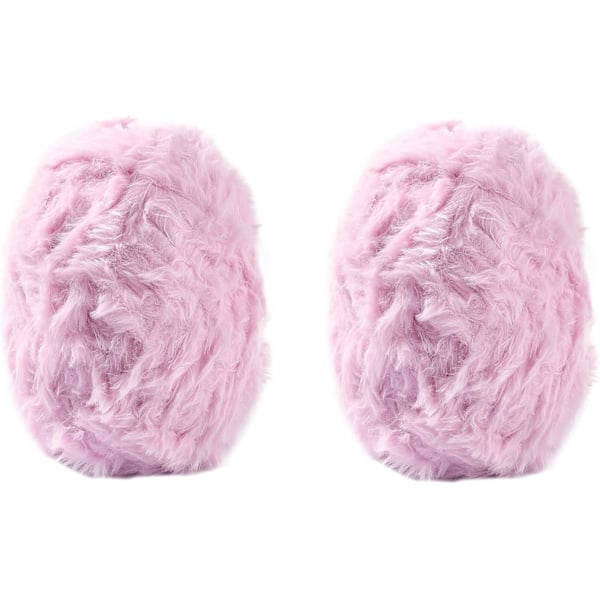 Tjock och fluffig handvävd stickgarn i mjukt konstgjort päls i polyester