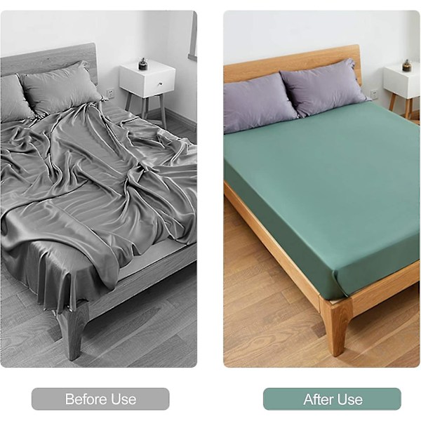 Blad med strikkstropp Justerbar bladklemme med ufarlig spenne Bladklemdesign (6 i 1 stropp med 12 klips), hvit