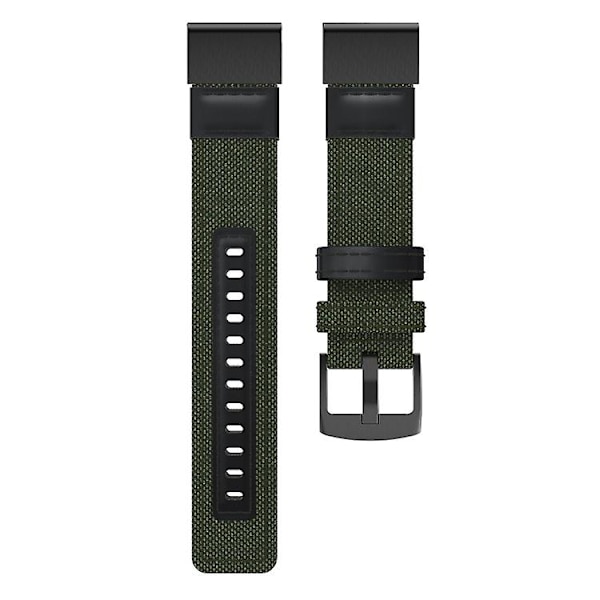 Canvas och läder klockarmband för Garmin Fenix5x Plus Fenix3, handledsrem storlek: 150+110mm XEP Army Green