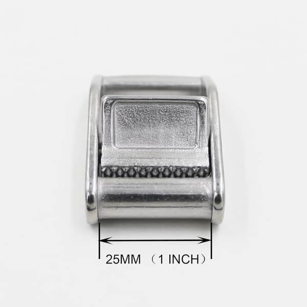 Rustfrit Stål 316 Cam Flap Spænder Tryk Cam Spænder Surringsspænde til 1\" 25mm Rem (2/PK) - Uden Rem