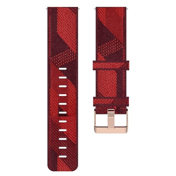 För Garmin Vivomove 20mm Nylon Woven Watch Band YQI Red
