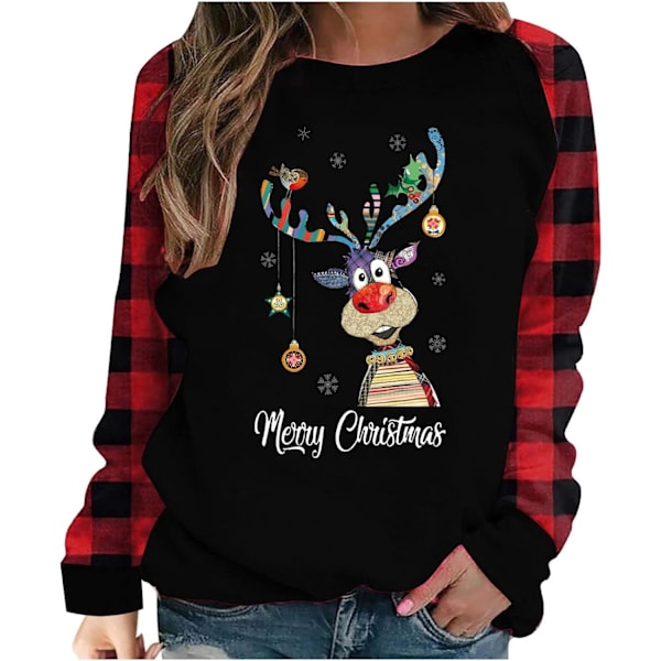 Jultröjor för kvinnor 2023 Höstmode Raglan Långärmad Pullover