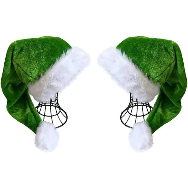 Svart hatt - Voksen Deluxe svart og hvit julehattpakke 2 stk