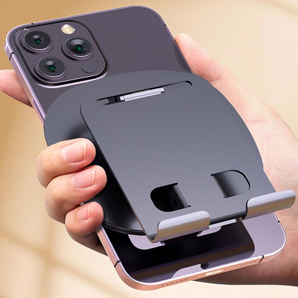 Telefonholder Mini Tablet Pad Holder Metal 360° Rotation Stabil Justerbar Foldbar Skalerbar Skridsikker Bærbar 1 Pakke