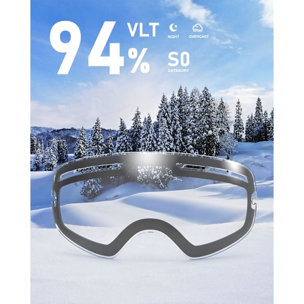 Ersättningslinser för skid- och snowboardglasögon