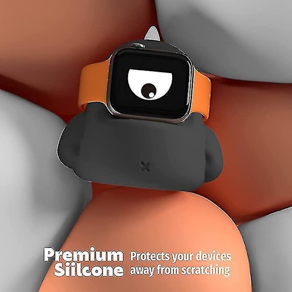 Dinosaur Iwatch-opladerstativ, Dinosaur Iwatch-opladerdock, holdbar silikoneholder C
