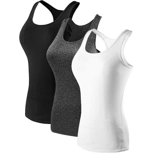 3-pak Kompression Base Layer Dry Fit Tank Top til kvinder