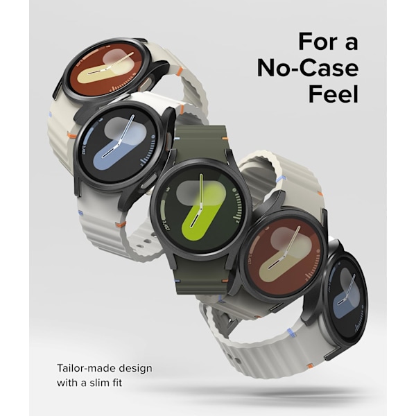 Slim & Glass [Kellastumista estävä suojakuori + lasi] Yhteensopiva Galaxy Watch 7 -kotelon (40 mm) ja näytönsuojan kanssa, kevyt ja tukeva suojus & karkaistu lasi
