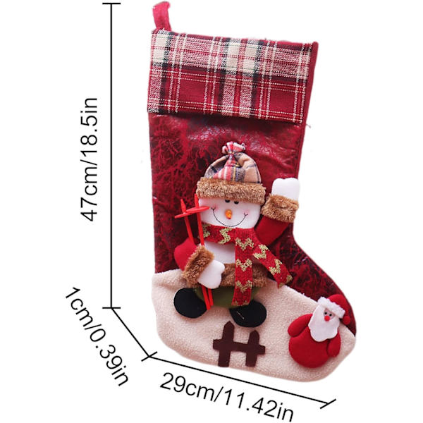 Julstrumpa Tomtestrumpa, Julsäckor Hängande Strumpor Julgodispåse Julstrumpor Ornament För Jul