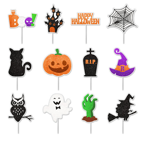 Halloween kakedekorasjon flaggermus gresskar kake plugin spøkelsesslott spøkelse