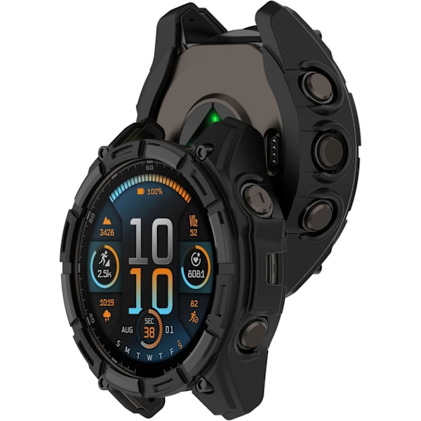 3-pack Klockskydd Kompatibelt med Garmin Fenix 8 51mm (Inte Solar-versionen) Smartwatch-skydd Mjukt TPU-fodral (Svart, Svart, Svart) Svart, Svart, Svart