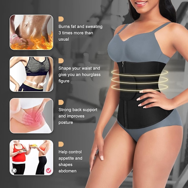 Midjetränare för kvinnor Plus Size Neopren 7 Stålfjädrar Bastuträning Midja