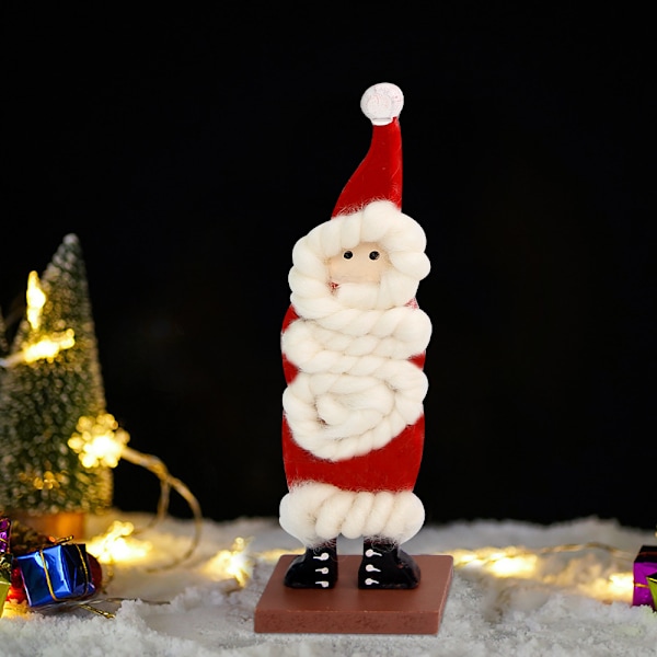 Träsnögubbe julgransprydnad dekoration