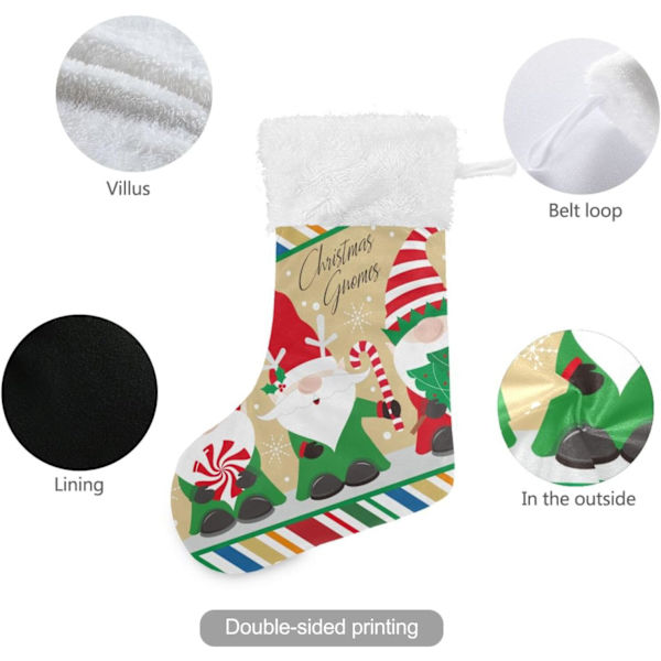 Julklapp, Personliga Julklappsstrumpor 2-pack Jultomten Snöflinga Jul 11 18 tum Julstrumpor Hängande Ornament