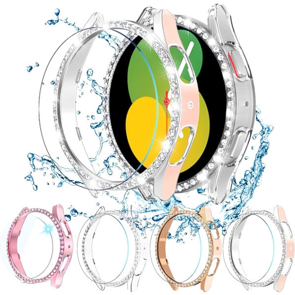 4+4-pack Bling- case kompatibelt för Samsung Galaxy Watch 5 Galaxy