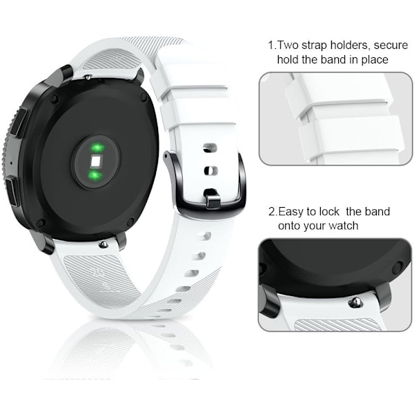 Kompatibelt Gear Sport Band-ersättning 20mm Silikon Watch Band